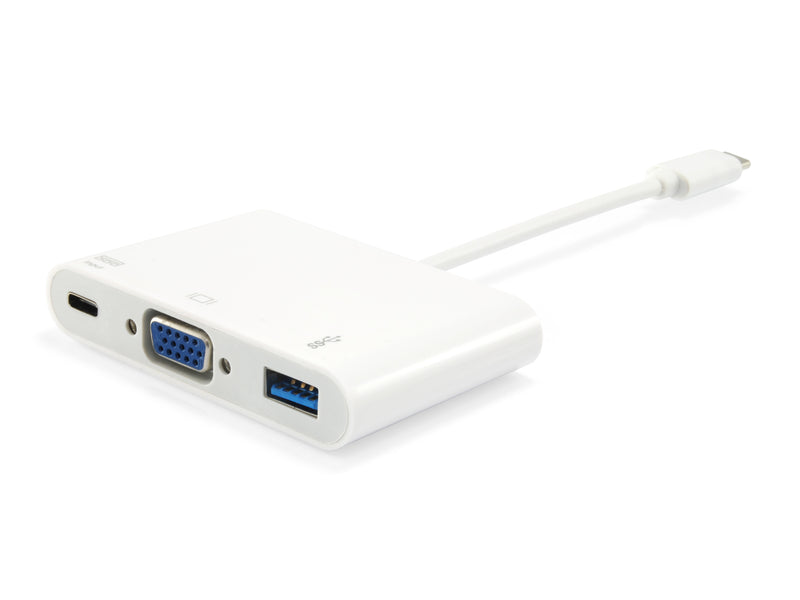 Equip USB-C auf VGA (HD15), USB-A, 60W USB PD Adapter