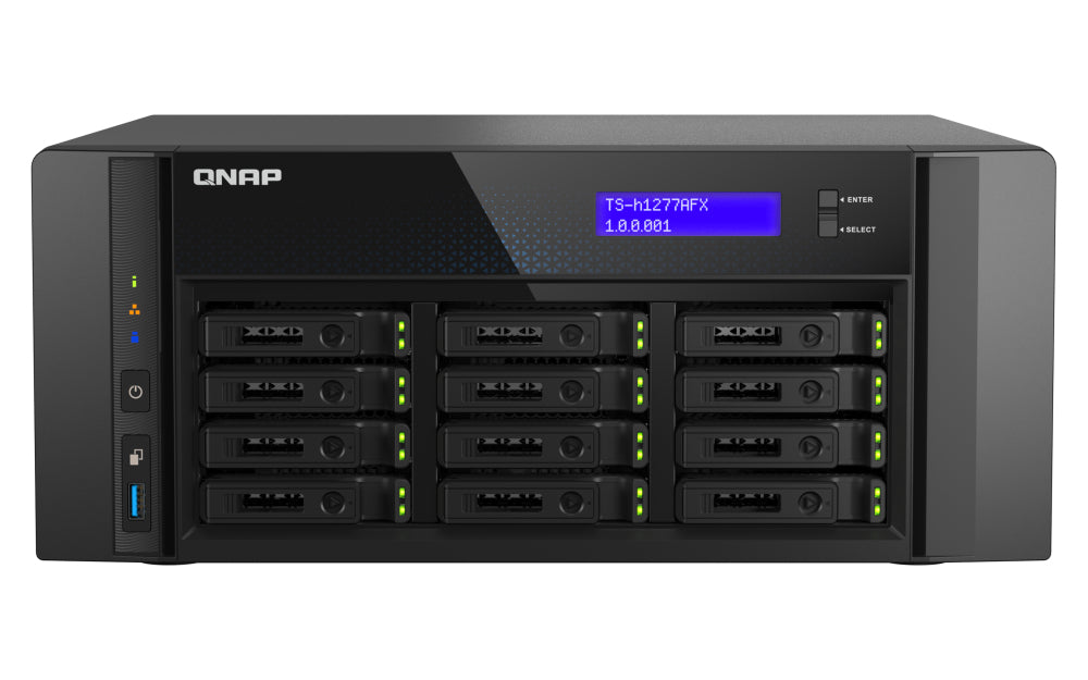 QNAP TS-H1277AFX-R7-32G NAS & Speicherserver Tower AMD Ryzen™ 7 32 GB DDR5 0 TB QuTS hero Schwarz