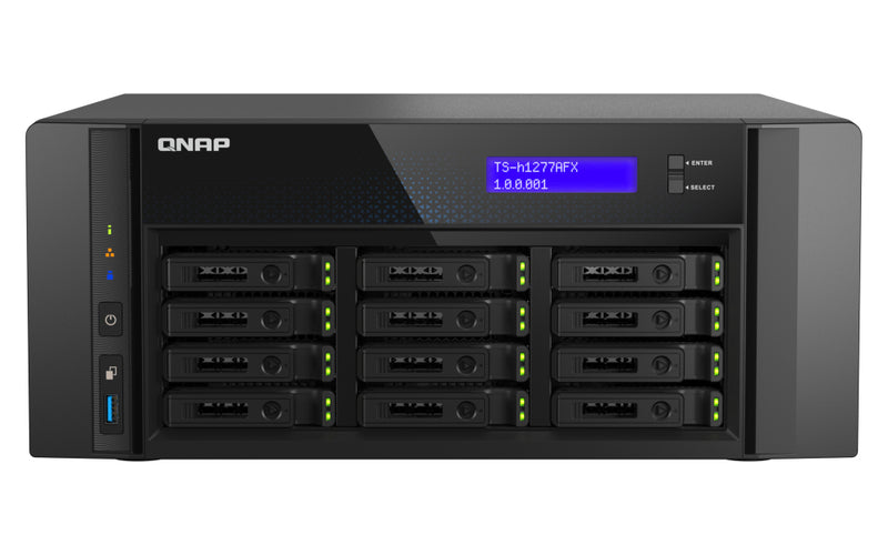 QNAP TS-H1277AFX-R7-32G NAS & Speicherserver Tower AMD Ryzen™ 7 32 GB DDR5 0 TB QuTS hero Schwarz