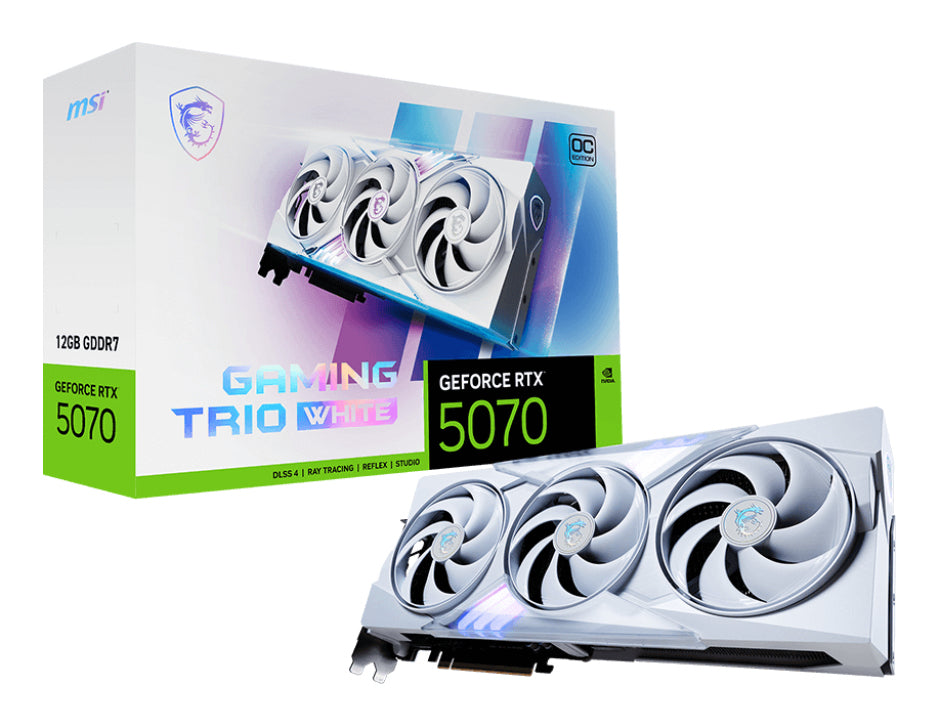 MSI GAMING GeForce RTX 5070 12G TRIO OC WHITE NVIDIA 12 Go GDDR7