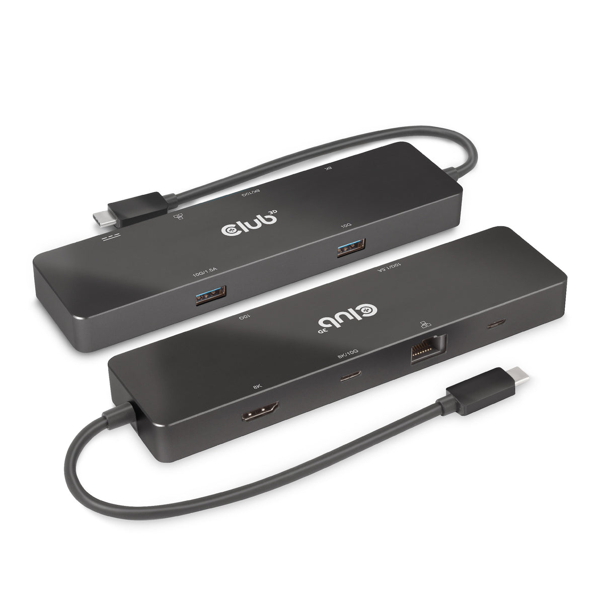 CLUB3D 6-in-1 USB3.2 Gen2 Typ-C Dual Displays Portable Dock mit USB Typ-C Video 4K60Hz