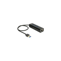 Delock USB 3.0 Hub + 1 LAN 10/100/1000 Mbps