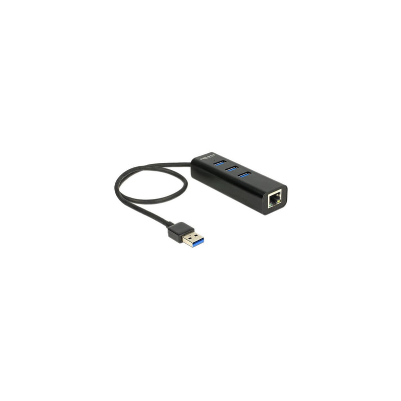 Delock USB 3.0 Hub + 1 LAN 10/100/1000 Mbps
