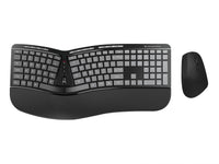 Conceptronic ERGO Kabelloses Set aus ergonomischer Tastatur und vertikaler Maus, englisch