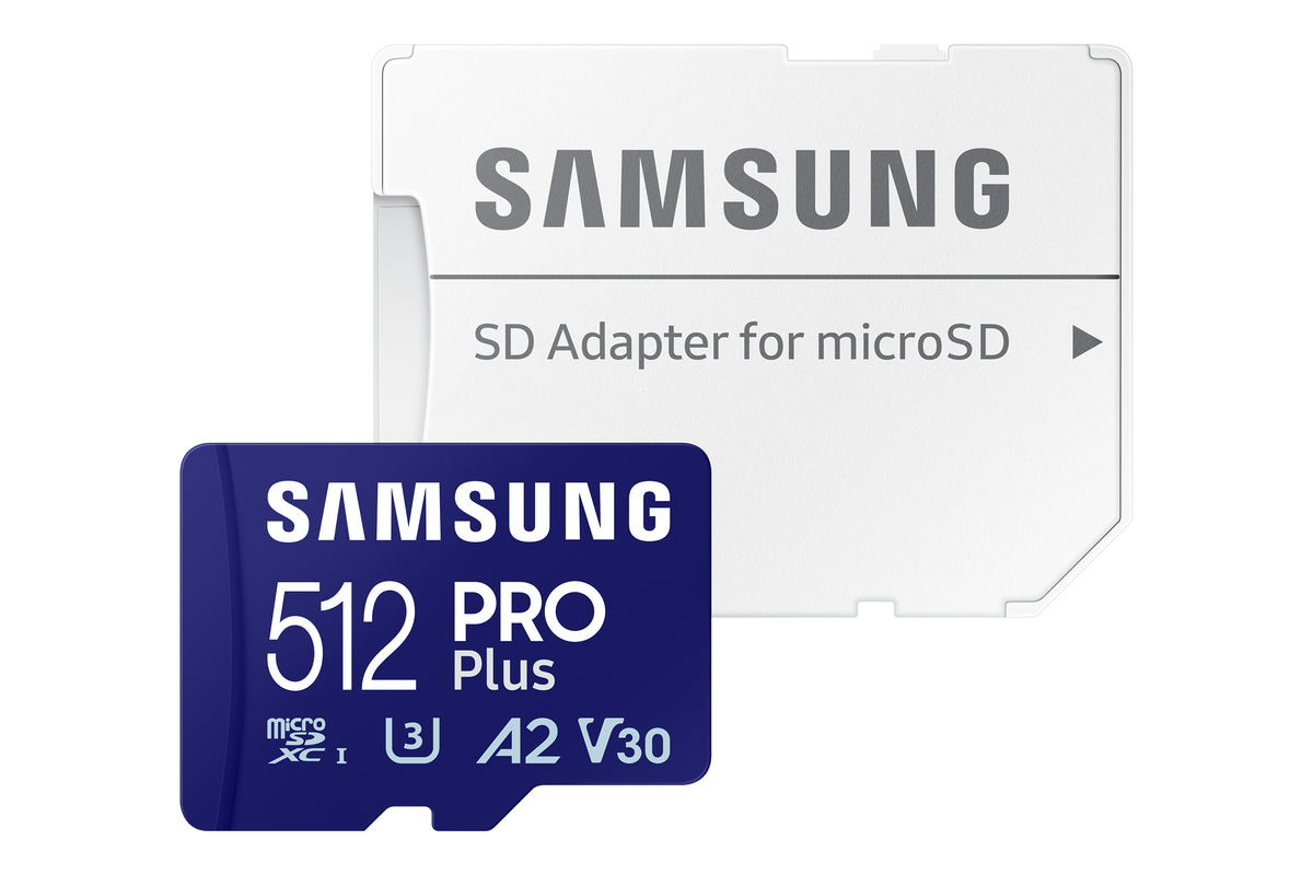Samsung PRO Plus microSD-Speicherkarte (2023) (inkl. SD Adapter) - 512 GB