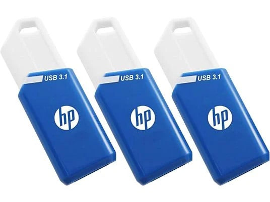 HP X755W PACK x3 USB-Stick 128 GB USB Typ-A 3.2 Gen 1 (3.1 Gen 1) Blau, Weiß