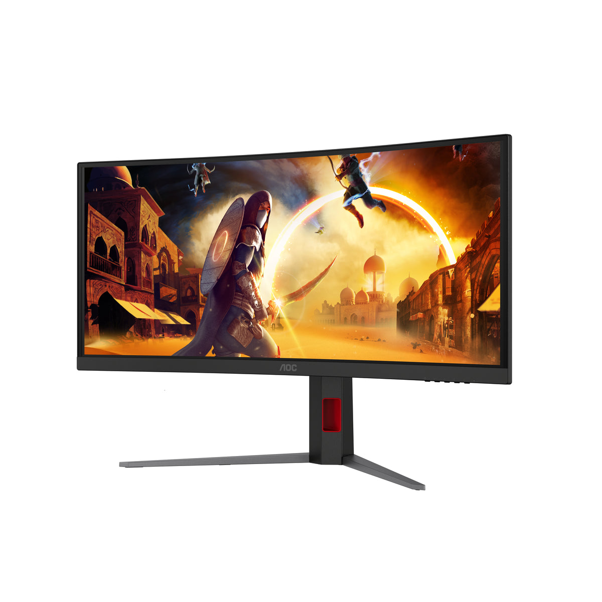 AOC G4 34'' CU34G4CA Computerbildschirm 86,4 cm (34") 3440 x 1440 Pixel Schwarz, Rot