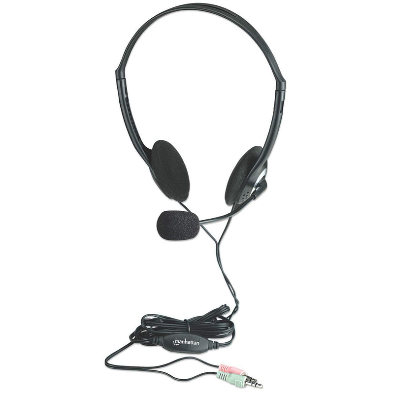 Manhattan Stereoheadset, Federleichtes Design, integriertes Mikrofon, Lautstärkeregler im Kabel integriert