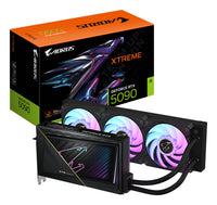 GIGABYTE AORUS GeForce RTX 5090 XTREME WATERFORCE 32G Grafikkarte - 32 GB GDDR7, 512 Bit, PCI-E 5.0, 2655 MHz Kernfrequenz, 3 x DP 2.1a, 1 x HDMI 2.1b, NVIDIA DLSS 4, GV-N5090AORUSX W-32GD