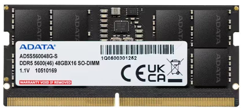 ADATA AD5S560048G-S Speichermodul 48 GB 1 x 48 GB DDR5 5600 MT/s 262-pin SO-DIMM