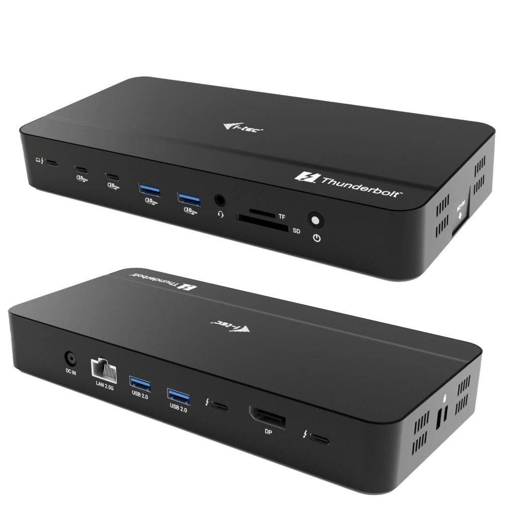 i-tec Thunderbolt 5 Triple Display Station d'accueil, slot M.2, 6x USB, 2.5GLAN + Power Delivery 140W