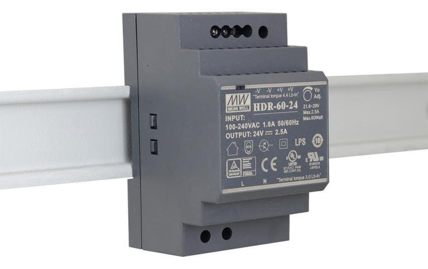 21 Netzteil - 24V 60W Mean Well Hutschiene / HDR-Serie