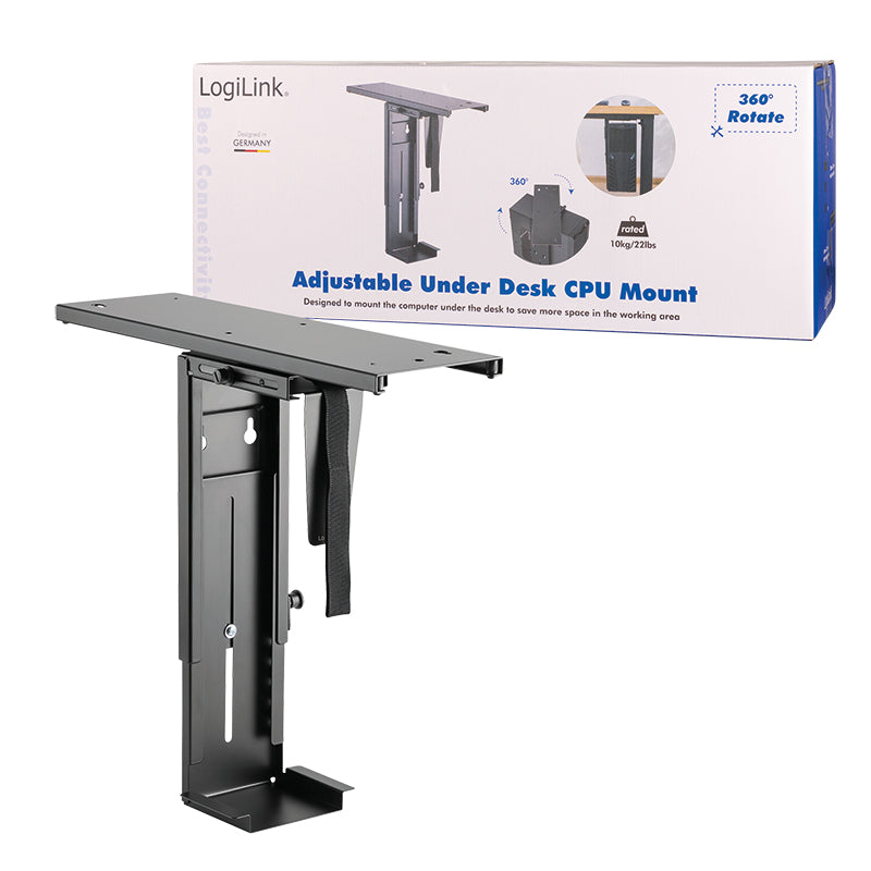 LogiLink EO0004 PC-Halterung Tischmontierte CPU-Halterung Schwarz
