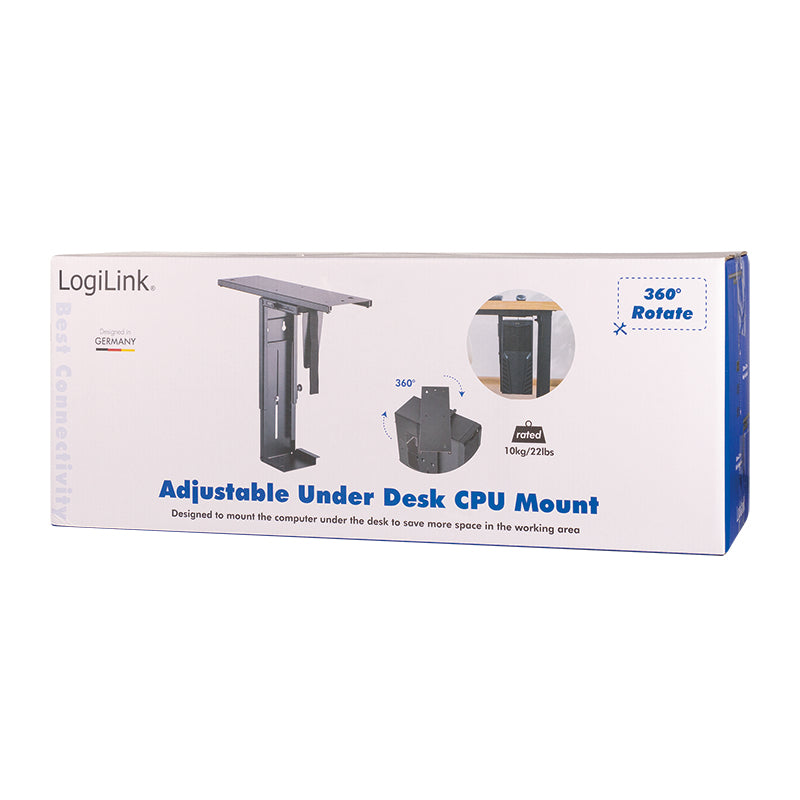 LogiLink EO0004 PC-Halterung Tischmontierte CPU-Halterung Schwarz