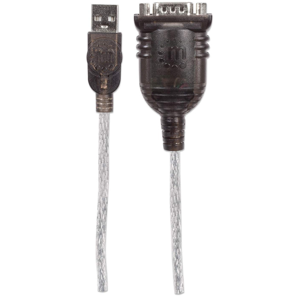 Manhattan USB auf Seriell-Konverter, Zum Anschluss eines seriellen Geräts an einen USB-Port, Prolific PL-2303RA-Chipsatz, 0,45 m, Polybag-Verpackung