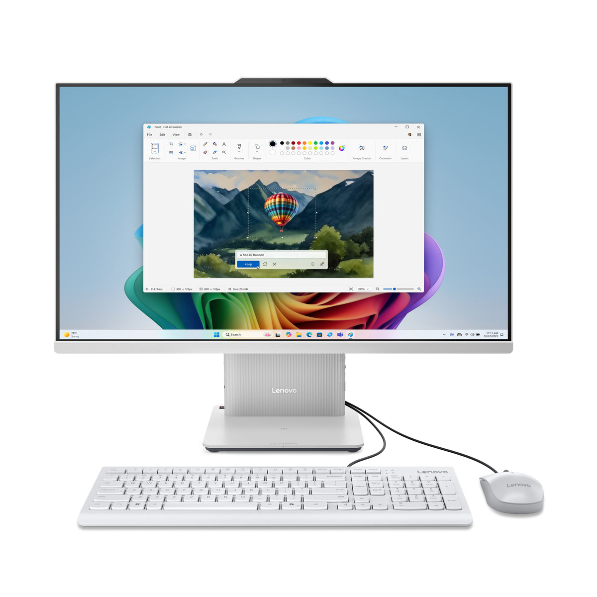 Lenovo IdeaCentre AIO 27AKP10 AMD Ryzen™ 7 250 68,6 cm (27") 1920 x 1080 Pixel All-in-One-PC 16 GB DDR5-SDRAM 512 GB SSD Windows 11 Home Wi-Fi 6 (802.11ax) Grau