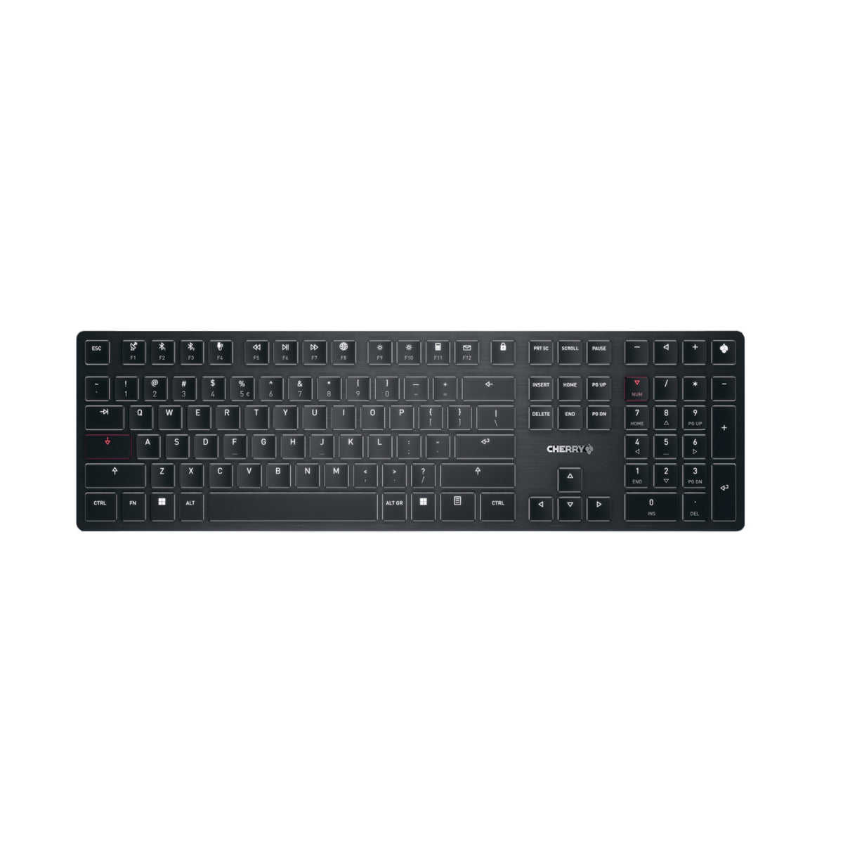 CHERRY KW X ULP Tastatur Universal USB + RF Wireless + Bluetooth QWERTY US International Schwarz