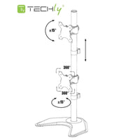 Techly ICA-LCD 2520V Flachbildschirm-Tischhalterung 68,6 cm (27") Tisch/Bank Schwarz