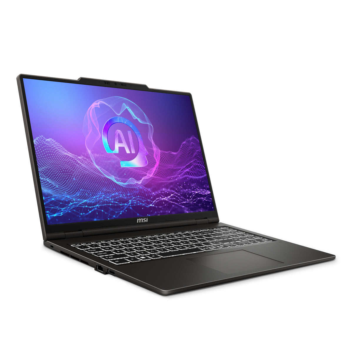 MSI Venture A16 AI+ A3HMG-036DE Copilot+ PC AMD Ryzen AI 5 340 Laptop 40,6 cm (16") 2K 16 GB DDR5-SDRAM 512 GB SSD Wi-Fi 6E (802.11ax) Windows 11 Home Grau