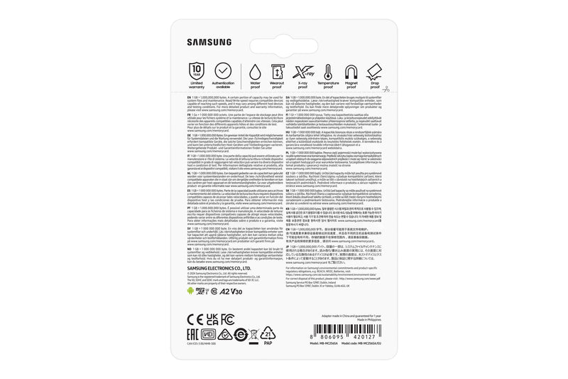 Samsung EVO Plus microSD-Speicherkarte (2024) (inkl. SD Adapter) - 256 GB