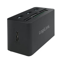 LogiLink CR0042 laptop-dockingstation & portreplikator Kabelgebunden USB 3.2 Gen 1 (3.1 Gen 1) Type-A Schwarz