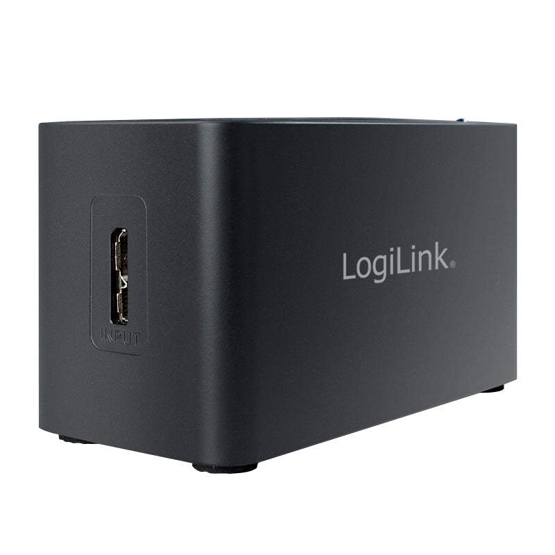 LogiLink CR0042 laptop-dockingstation & portreplikator Kabelgebunden USB 3.2 Gen 1 (3.1 Gen 1) Type-A Schwarz