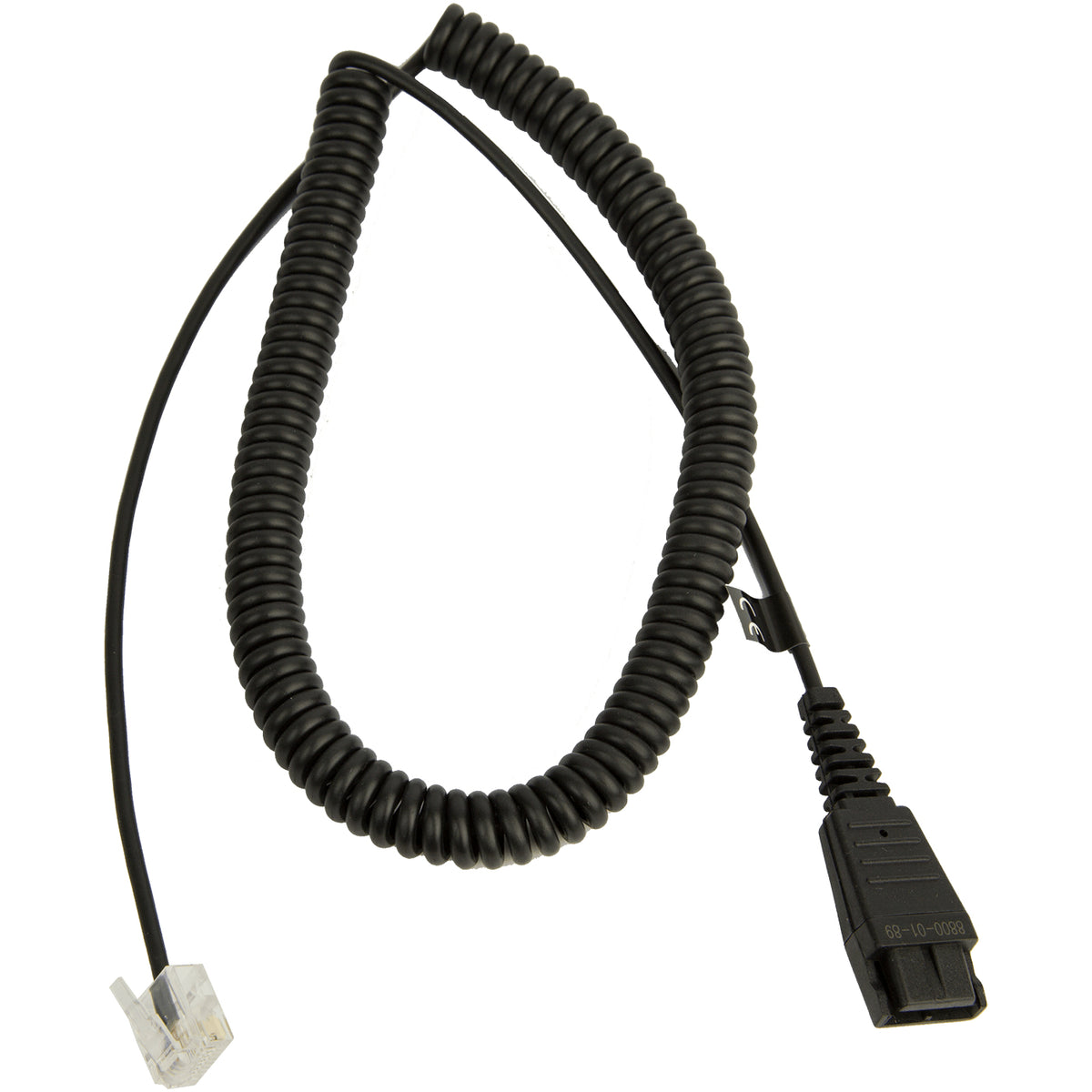 Cavo inferiore a spirale bilanciato da Jabra Quick Disconnect (QD) a modulare (RJ), 2 metri