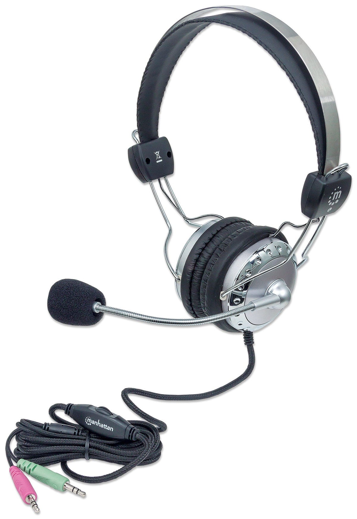 Manhattan Stereoheadset, Verstellbarer Kopfbügel und flexibles Mikrofon