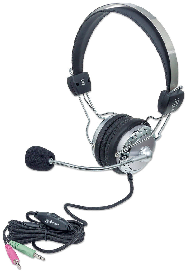 Manhattan Stereoheadset, Verstellbarer Kopfbügel und flexibles Mikrofon