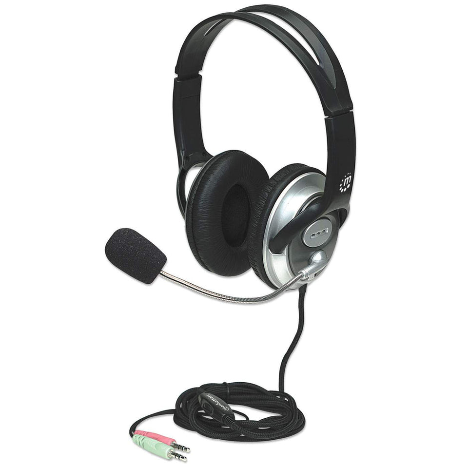 Casque stéréo Manhattan Classic, microphone flexible et excellente qualité audio