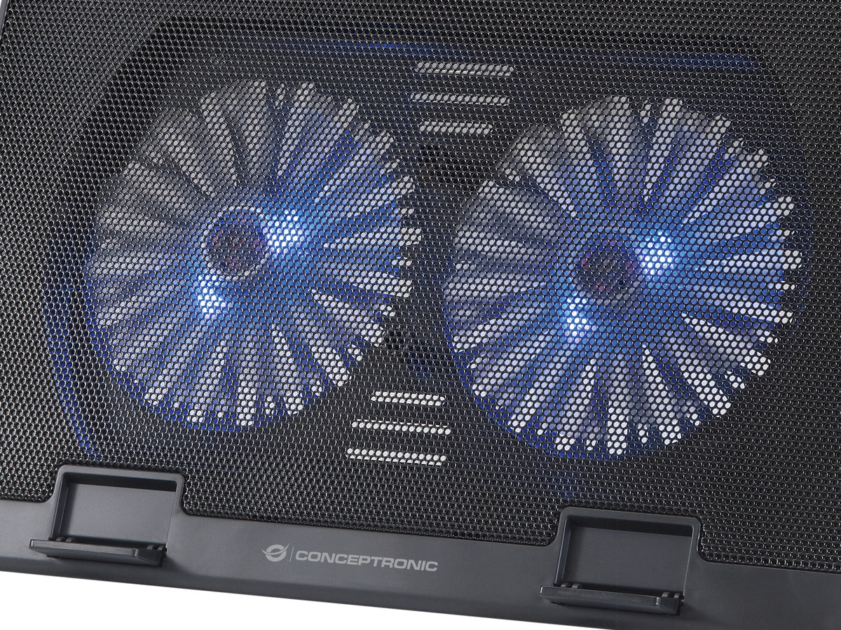 Conceptronic THANA02B Llaptop-Kühlpad 43,2 cm (17") Schwarz