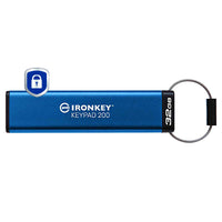 Kingston Technology IronKey 32GB Keypad 200, FIPS 140-3 Lvl 3 AES-256 Verschlüsselung