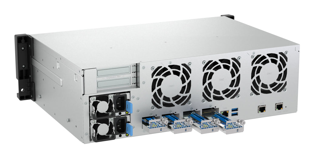 QNAP TS-H1655XEU-RP Speicherserver Rack (3U) Intel Atom® C5125 8 GB DDR4 0 TB QuTS hero Schwarz, Grau