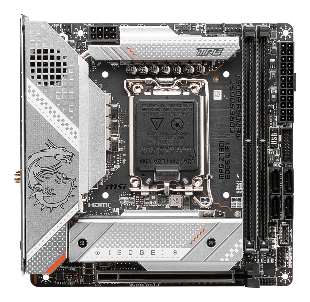 MSI MPG Z790I EDGE WIFI Motherboard Intel Z790 LGA 1700 mini ITX