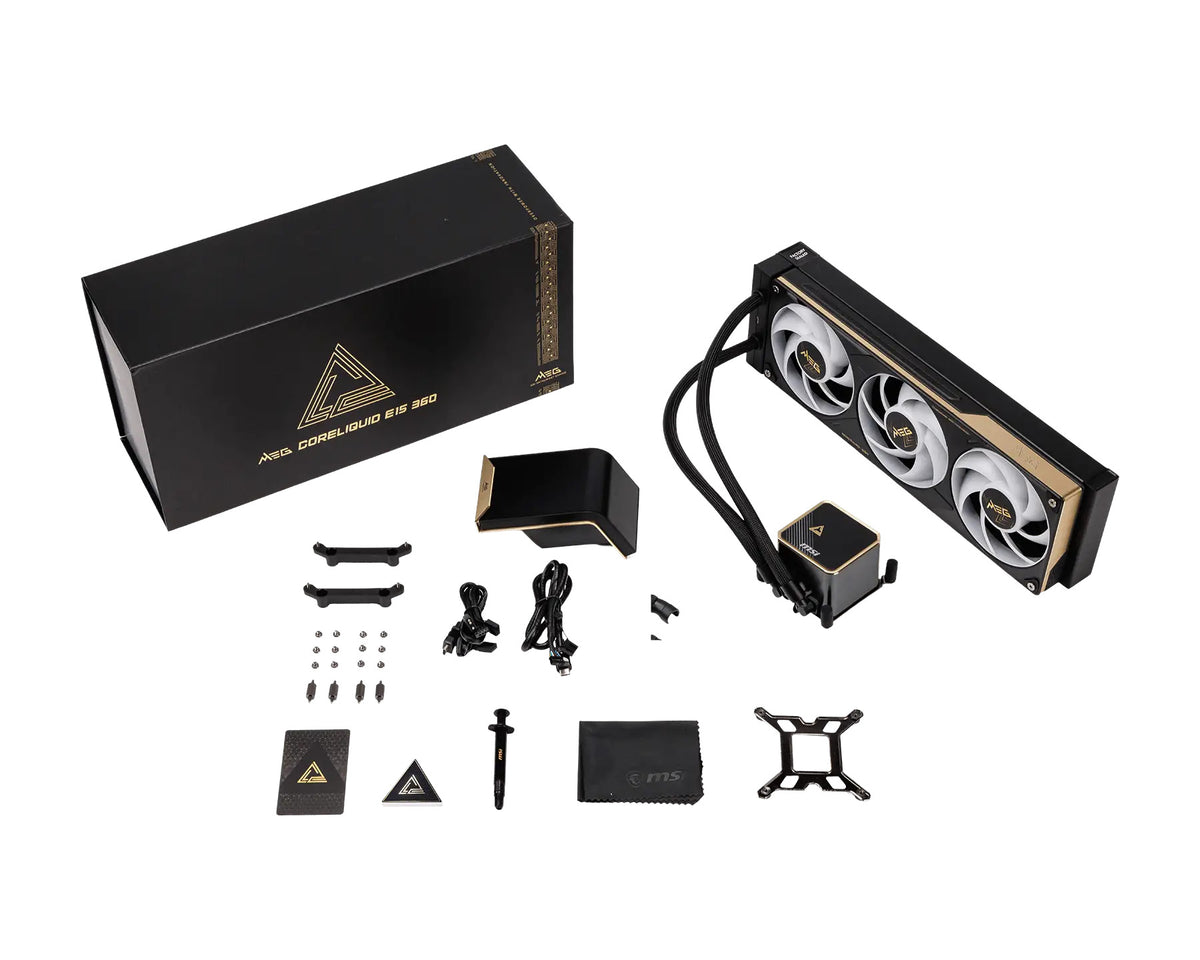 MSI MEG CORELIQUID E15 360 Computerkühlsystem Prozessor All-in-One-Flüssigkeitskühler 12 cm Schwarz