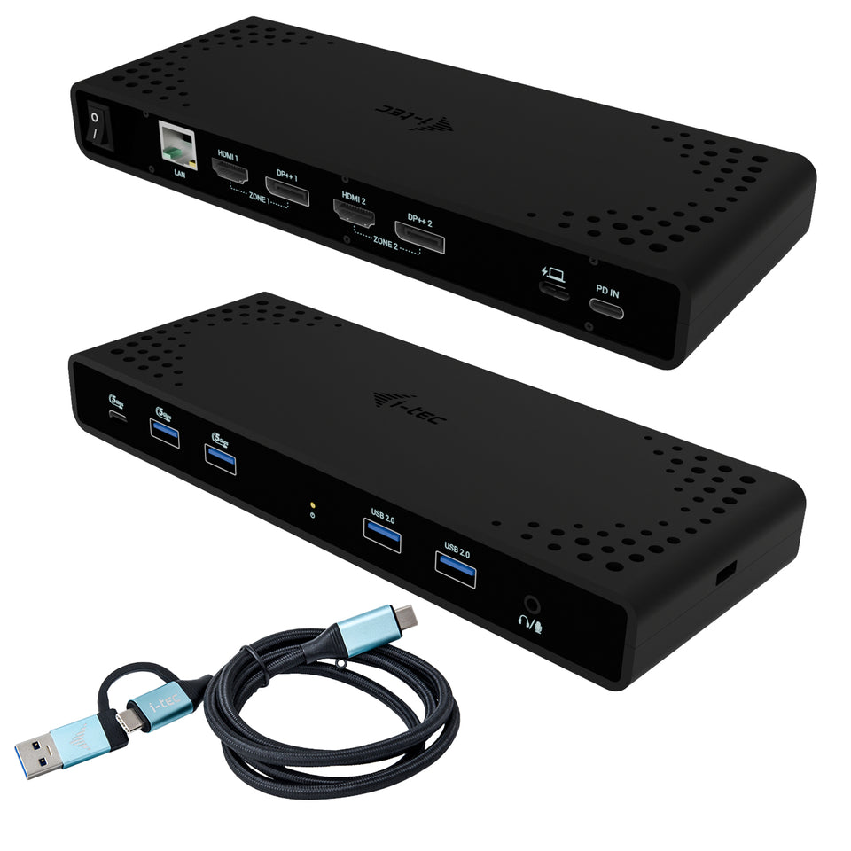 i-tec Station d'accueil universelle double écran 4K + Power Delivery 85W