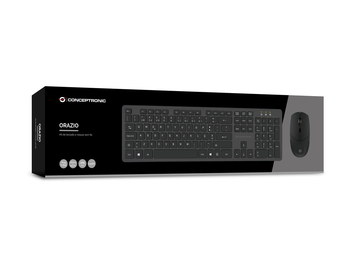 Conceptronic Kabellose Tastatur- und Maus-Kombination, Portugiesisches Layout