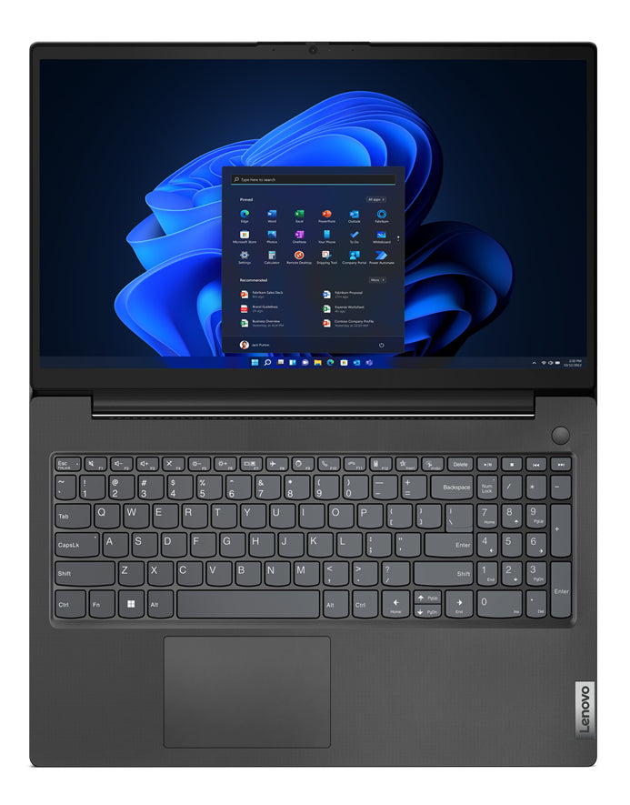 Lenovo V15 G4 AMN AMD Ryzen™ 3 7320U Laptop 39,6 cm (15.6") Full HD 8 GB LPDDR5-SDRAM 256 GB SSD Wi-Fi 5 (802.11ac) Windows 11 Home Französisch Schwarz