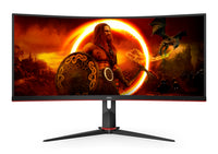 AOC G2 CU34G2XP Computerbildschirm 86,4 cm (34") 3440 x 1440 Pixel UltraWide Quad HD LED Schwarz, Rot
