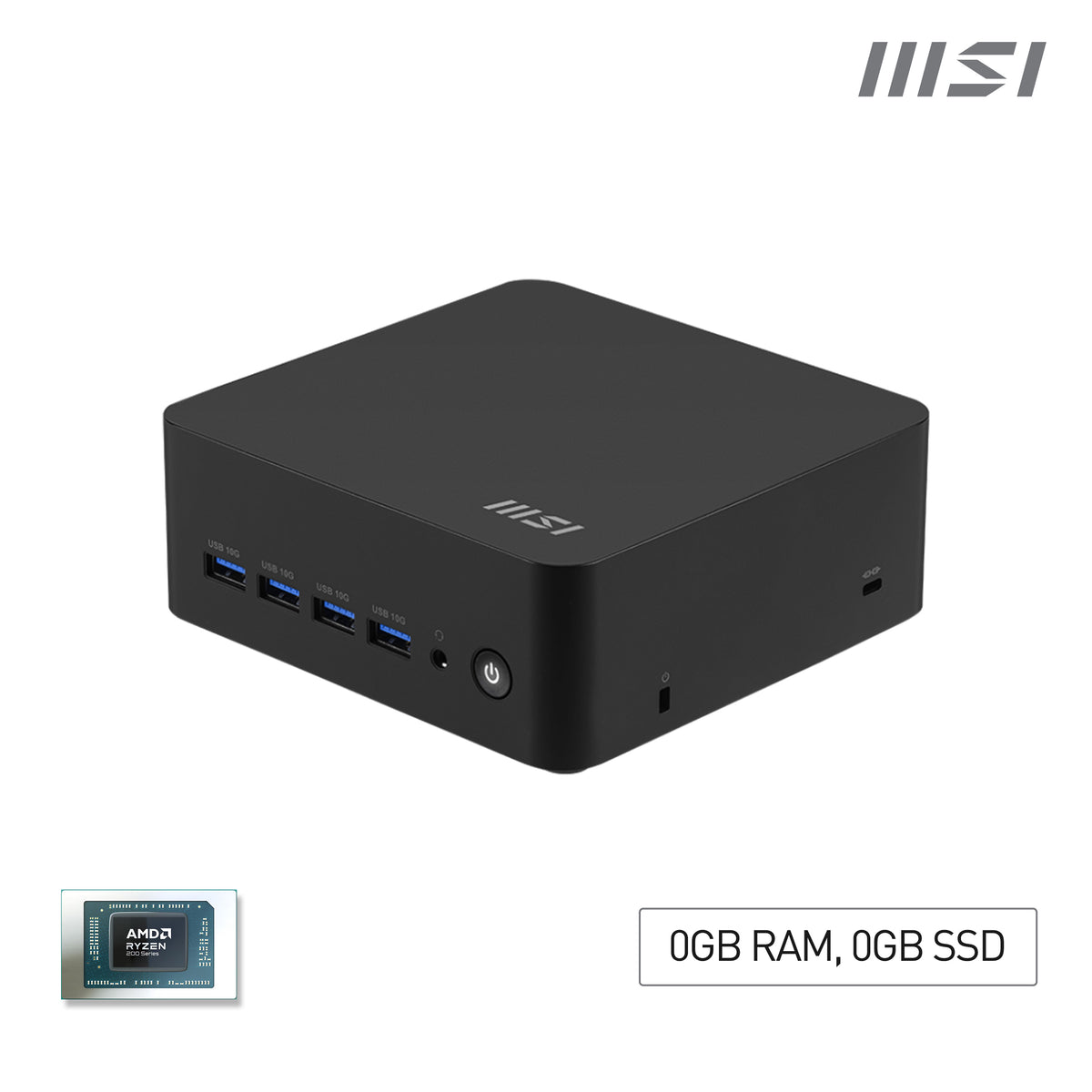 MSI Cubi Z AI 8M-004BEU USFF Noir 8945HS AMD SoC 5,2 GHz Haut-parleurs intégrés