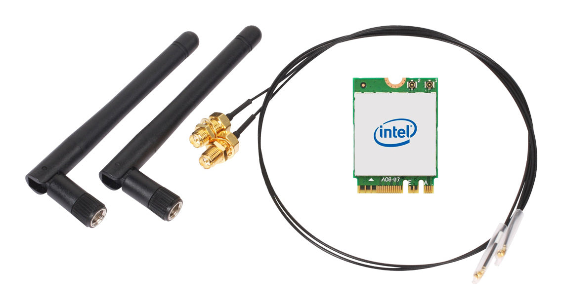 Shuttle WLN-M22 - Intel WLAN-AX210/Bluetooth Combo Kit mit M.2 card, Kabeln und ext. Antennen für Cube's