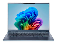 Acer Aspire 14 AI A14-11M-X7MH Copilot+ PC Snapdragon X1-26-100 Laptop 35,6 cm (14") WUXGA 16 GB LPDDR5x-SDRAM 512 GB SSD Wi-Fi 7 (802.11be) Windows 11 Home Deutsch Blau