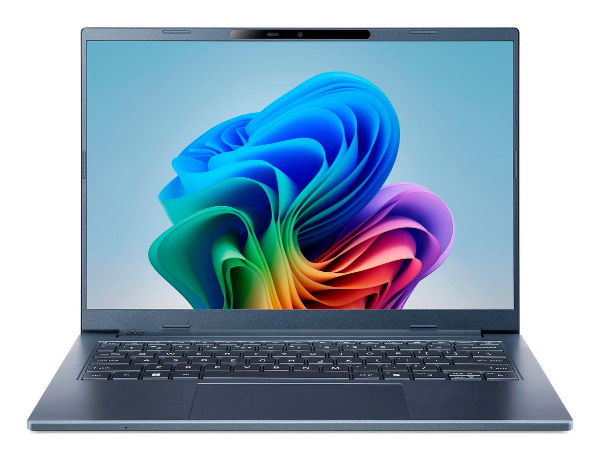 Acer Aspire 14 AI A14-11M-X3EH Copilot+ PC Snapdragon X1-26-100 Laptop 35,6 cm (14") WUXGA 16 GB LPDDR5x-SDRAM 1 TB SSD Wi-Fi 7 (802.11be) Windows 11 Home Deutsch Blau