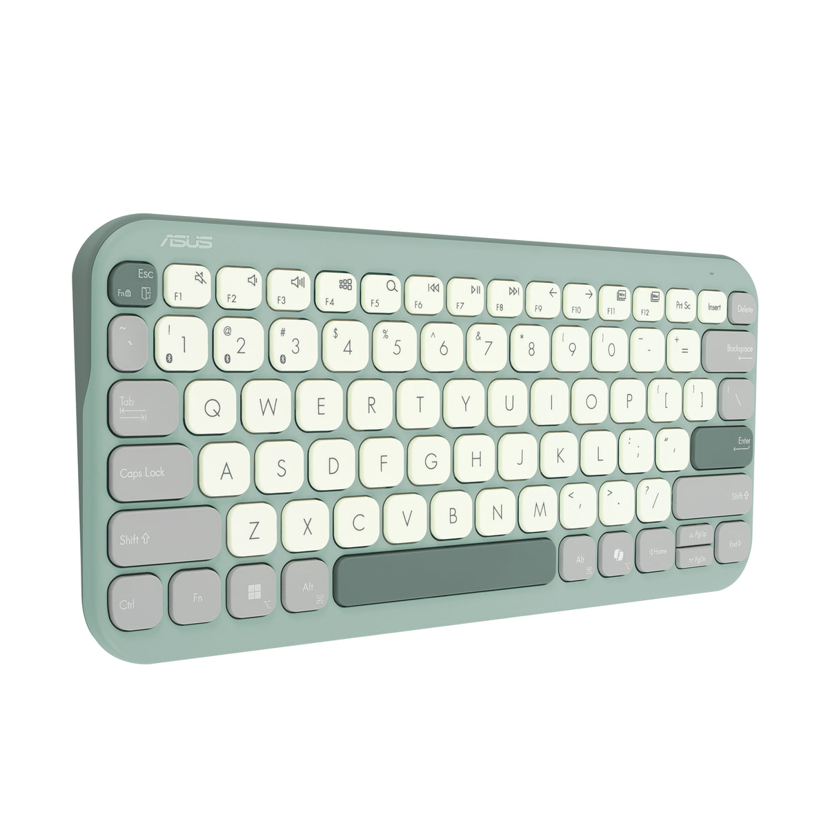ASUS KW100 KEYBOARD/GN/GE/81 Tastatur Haus Bluetooth QWERTZ Deutsch Grün, Hellgrün
