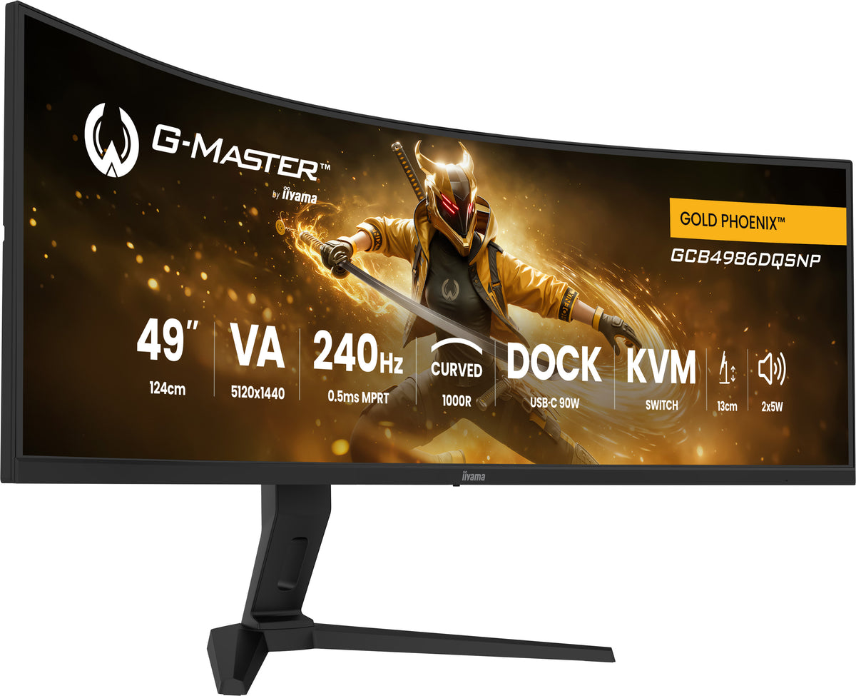 iiyama G-MASTER GCB4986DQSNP-B1" 49" Gold VA 1000R 24 Computerbildschirm 124,5 cm (49") 5120 x 1440 Pixel Dual QHD LED Schwarz