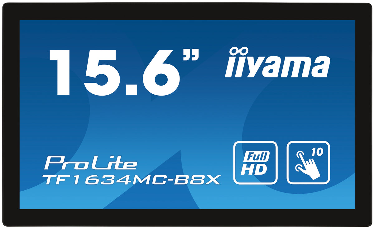 iiyama ProLite TF1634MC-B8X Computerbildschirm 39,6 cm (15.6") 1920 x 1080 Pixel Full HD LED Touchscreen Multi-Nutzer Schwarz