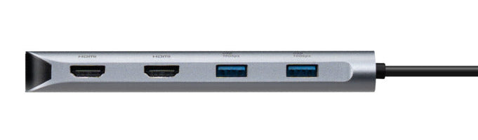 Targus DOCK427GL laptop-dockingstation & portreplikator Kabelgebunden USB 3.2 Gen 2 (3.1 Gen 2) Type-C Grau