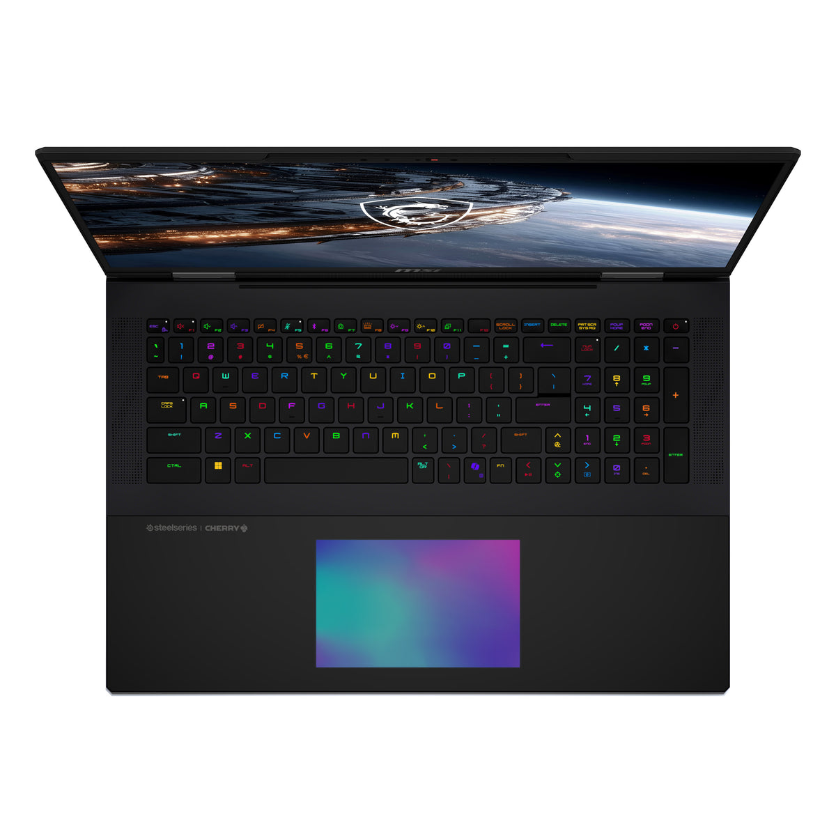 MSI Titan 18 HX A2WJ-1410FRY Intel Core Ultra 9 290HX Plus Laptop 45,7 cm (18") UHD+ 64 GB DDR5-SDRAM 2 TB SSD NVIDIA GeForce RTX 5090 Wi-Fi 7 (802.11be) Windows 11 Pro Schwarz AZERTY Französisch
