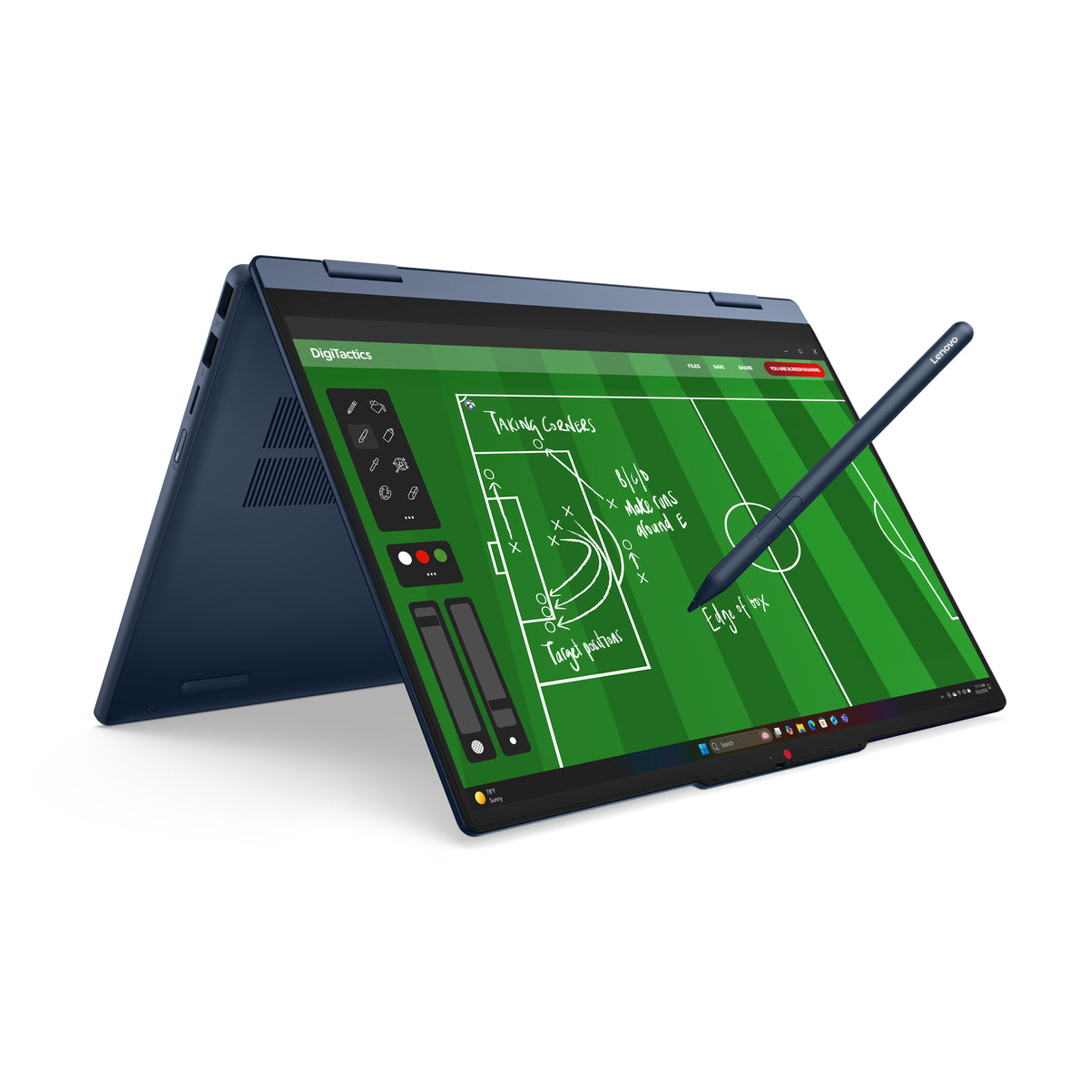Lenovo IdeaPad 5 2-in-1 14AGP11 Copilot+ PC AMD Ryzen AI 7 445 Hybrid (2-in-1) 35.6 cm (14") Touchscreen WUXGA 16 GB DDR5-SDRAM 1 TB SSD Wi-Fi 6 (802.11ax) Windows 11 Home Switzerland Blue