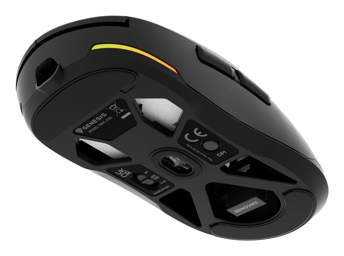 GENESIS NMG-2193 Maus Gaming Beidhändig Bluetooth + USB Type-C Optisch 26000 DPI